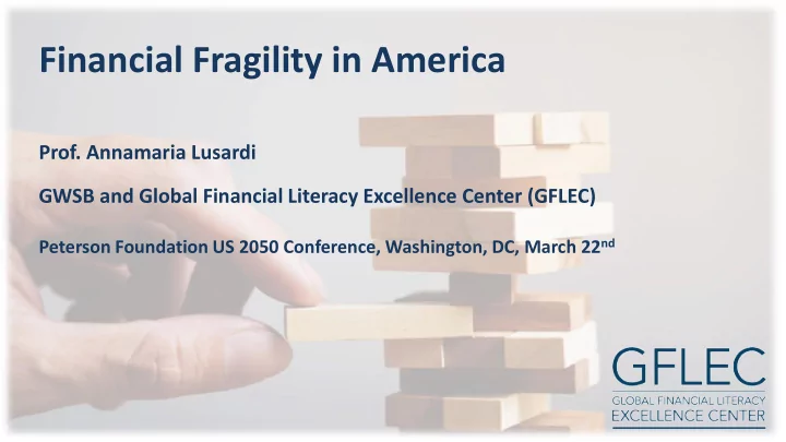 financial fragility in america