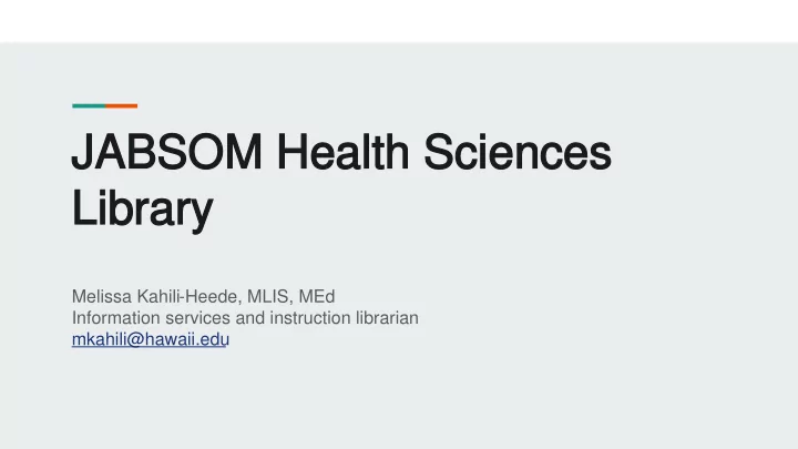 jabsom health sciences jabsom health sciences library