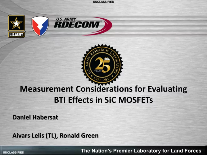 measurement considerations for evaluating bti effects in