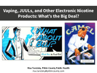 vaping juuls and other electronic nicotine products what