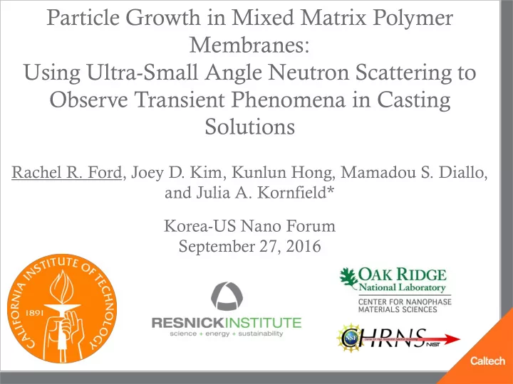 particle growth in mixed matrix polymer