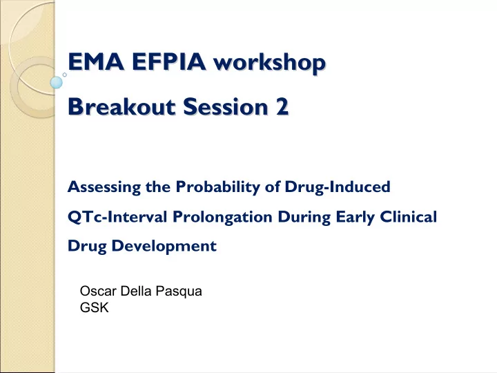 ema efpia workshop ema efpia workshop breakout session 2