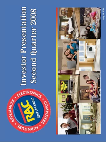 July 29, 2008  Safe Harbor Statement  Safe Harbor Statement  This presentation contains forward-