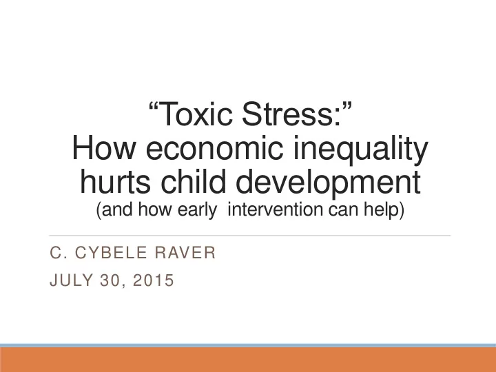 toxic stress