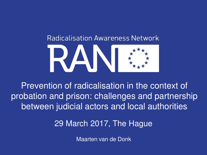 29 march 2017 the hague maarten van de donk two questions