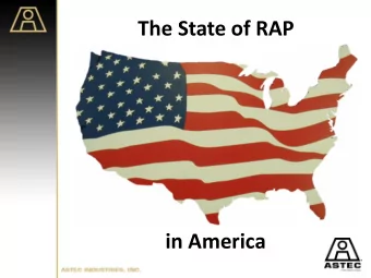 The State of RAP  in America  Traditional RAP Wisdom Says  3 Factors Determine RAP Percentage