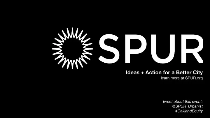 ideas action for a better city