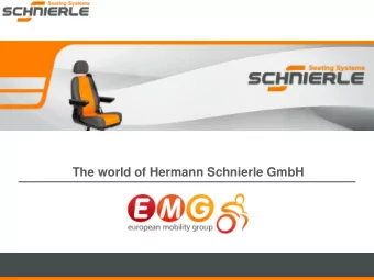 The world of Hermann Schnierle GmbH  Company Profile  Hermann Schnierle, managing director