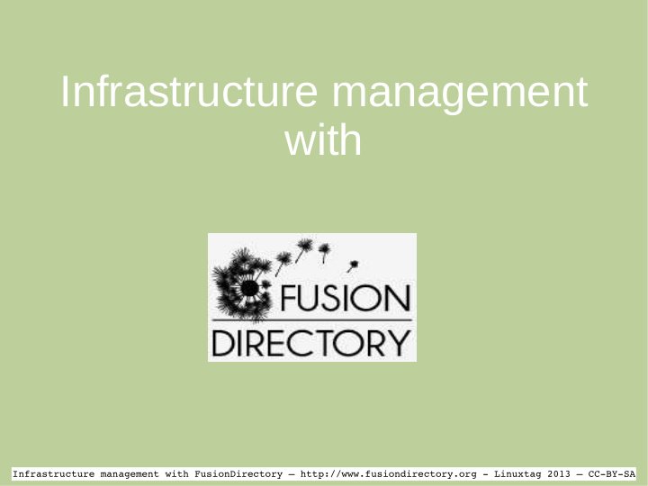 infrastructure management with