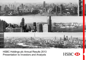 HSBC Holdings plc Annual Results 2013  Presentation to Investors and Analysts  Forward-looking