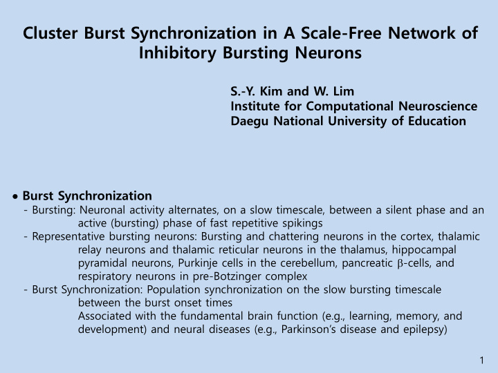 cluster burst synchronization in a scale free network of
