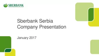 Company Presentation  January 2017  The following presentation is intended for discussion purposes