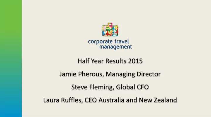 half year results 2015