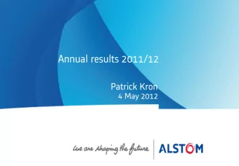 Annual results 2011/12  Patrick Kron  4 May 2012  Annual results 2011/12  Main events 2011/12