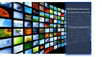 Financial Update 2018  1  Our Company  2  Overview  1. Highlights 2018  2. Business Unit