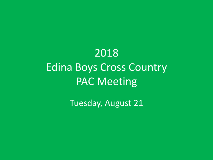 2018 edina boys cross country pac meeting