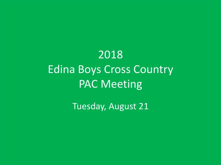 2018 edina boys cross country pac meeting