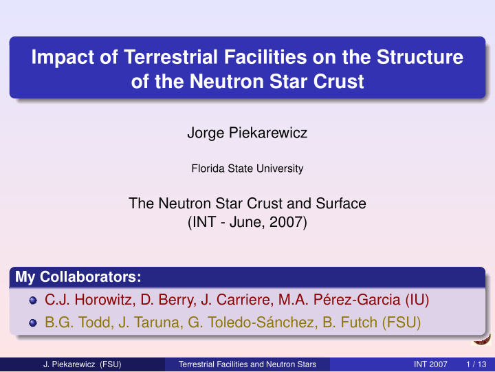 impact of terrestrial facilities on the structure of the