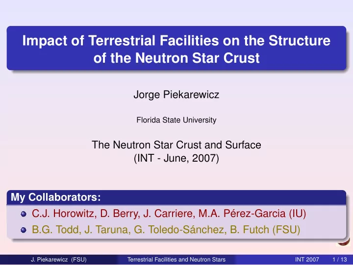 impact of terrestrial facilities on the structure of the
