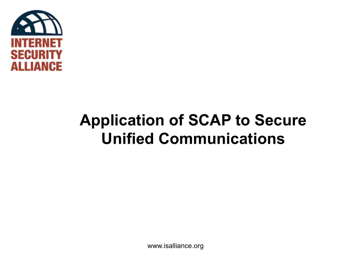application of scap to secure