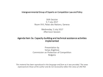 Agenda Ite  Item 3a.  3a. Cap  Capacity-building an  and te  technical assis  assistance act