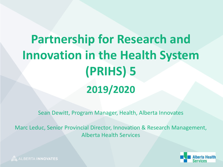 partnership for research and innovation in the health