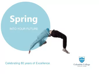 Spring  INTO YOUR FUTURE  Celebrating 80 years of Excellence  This is  Canada  How many oceans does