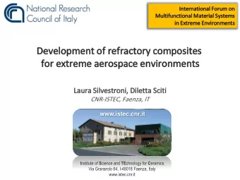 Develo  lopment of  f refr  fractory composites  for extr  fo  treme aerospace envir  ironments