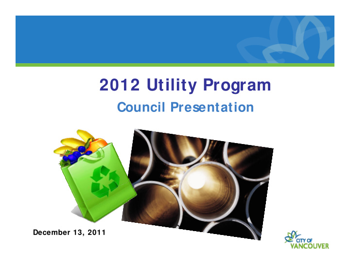 2012 utility program