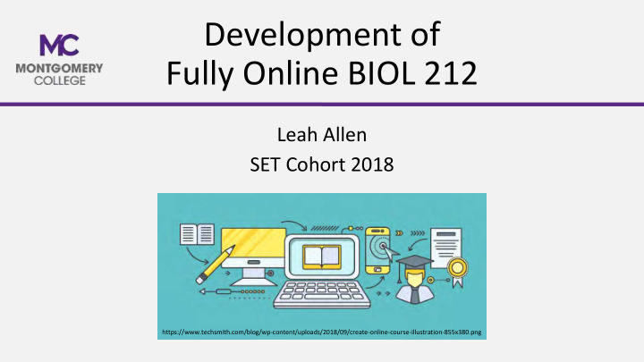 development of fully online biol 212