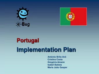 Implementation Plan  Antnio Brito Av  Cristina Costa  Gregria Amann  Isabel Batista  Maria
