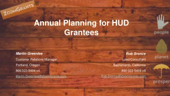 Grantees  Martin Greenlee  Rob Sronce  Customer Relations Manager  Lead Consultant  Portland,