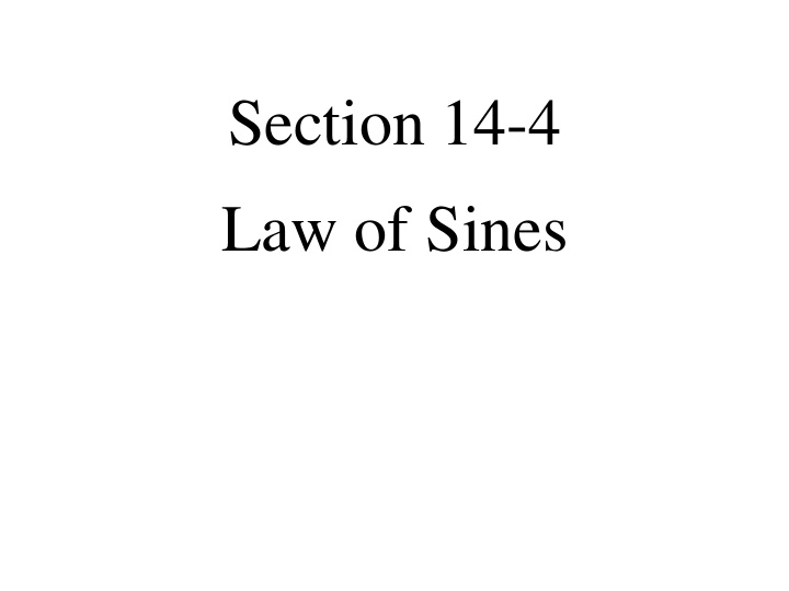 law of sines