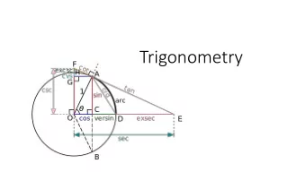 Trigonometry  Right Angled Triangle  Requires an angle of 90  degrees  Remember: the sum of