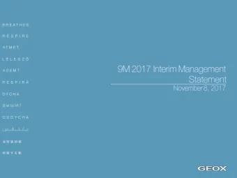 9M 2017 Sales: Euro 733 million vs  739 million in 9M 2016, -0.9%  (-1.3%  at constant fx)