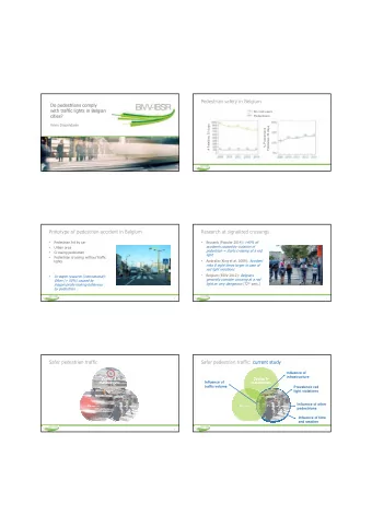 Pedestrian safety in Belgium  Do pedestrians comply  with traffic lights in Belgian  All road users
