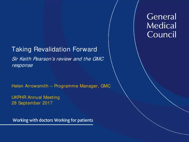 taking revalidation forward