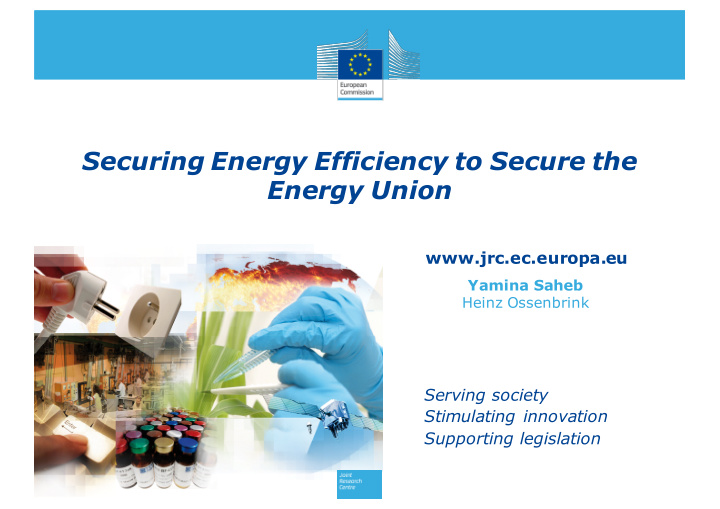 securing energy efficiency to secure the energy union