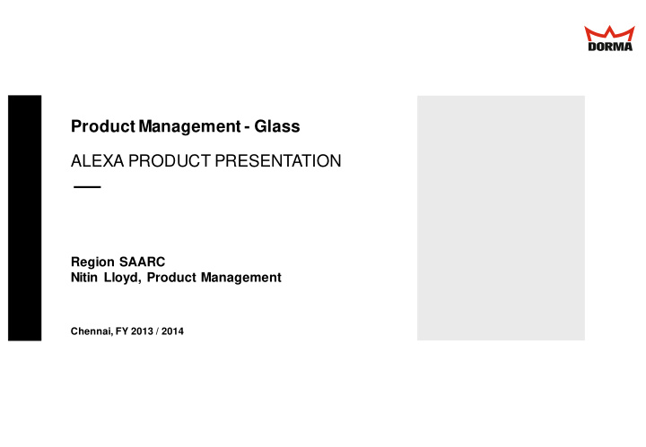 product management glass alexa product presentation