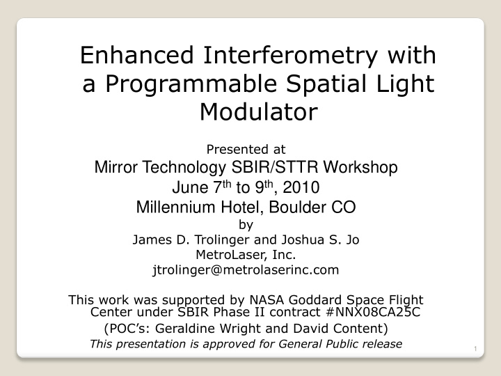 a programmable spatial light