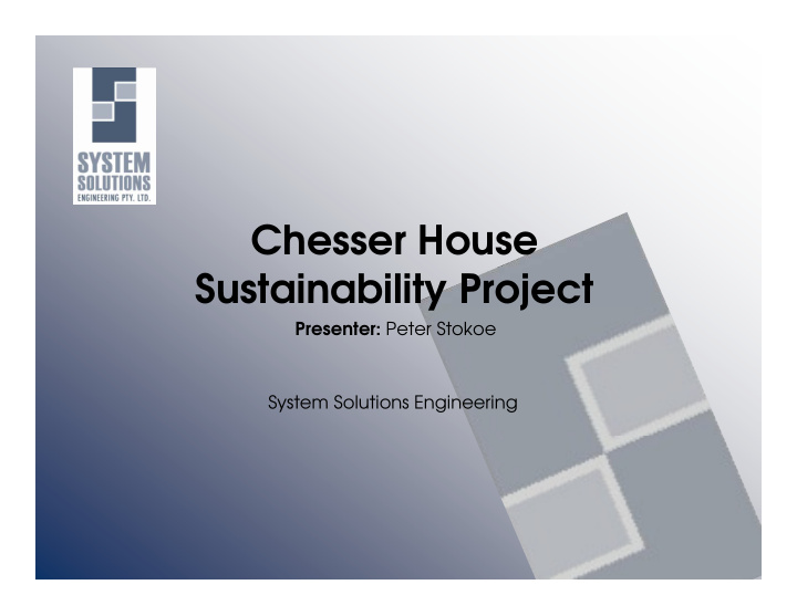 chesser house sustainability project sustainability