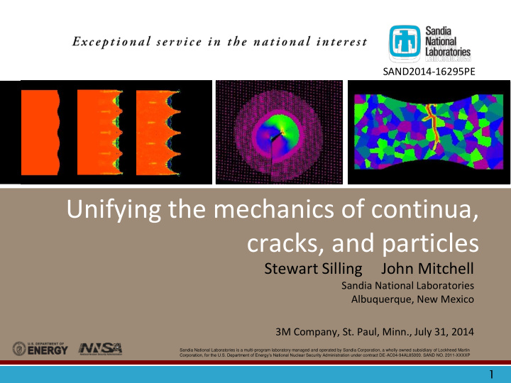unifying the mechanics of continua cracks and particles