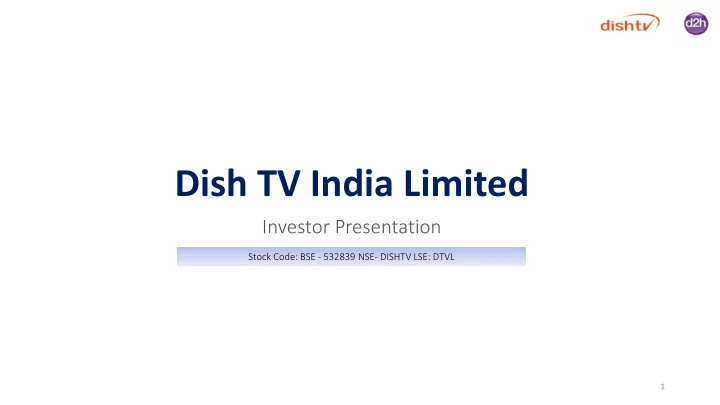 dish tv india limited