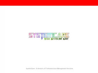 SystemCare  A division of IT Infrastructure Management Services  SystemCare Profile  About Us