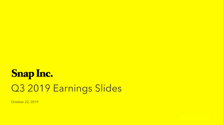 q3 2019 earnings slides