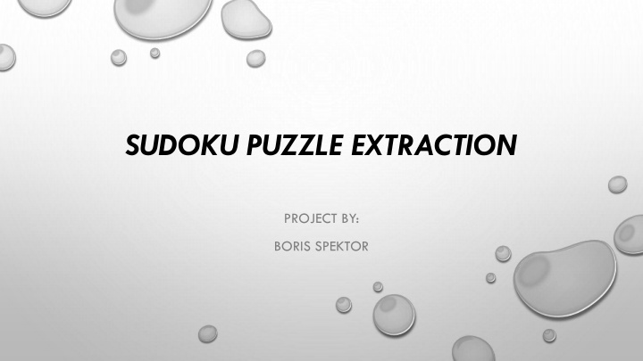 sudoku puzzle extraction