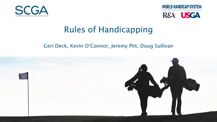 rules of handicapping