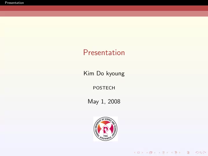 presentation