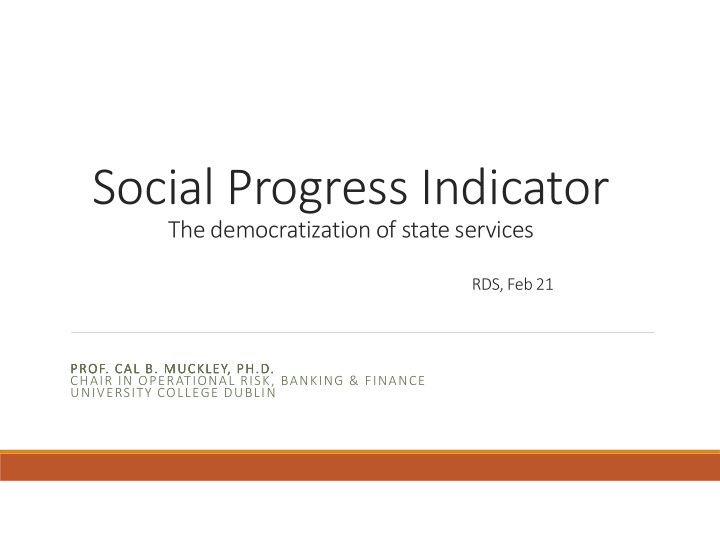 social progress indicator