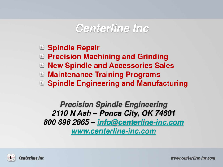 centerline inc